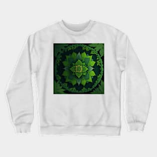 A vibrant mandala of forest foliage Crewneck Sweatshirt